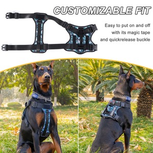 Pink Nylon Service Dog <b>Harness</b> With Adjustable Buckle Closure And In Training Patches For Medium Dogs - Product Image 6