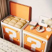 Boîte de rangement pliable carrée en plastique PP avec roulettes, grande capacité, organisateur pour chambre d'enfant