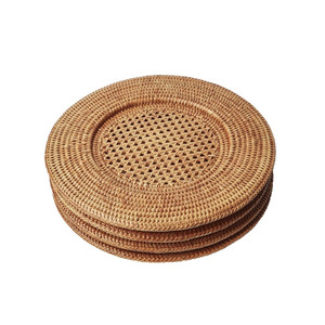 Placa de cargador de ratán, accesorio hecho a mano Natural, alta calidad - Product Image 2