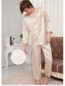 Pijamas de Pantalón Largo Transpirables de Seda 100% de Alta Calidad, Ropa de Dormir Personalizada para Hombre, Fabricante de Lujo OEM ODM - Product Image 5