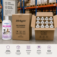Champú para Perros Zourunan 50 en 1, 15.9 Oz 473ml, Limpieza Suave y Efectiva, Cuidado en Casa, Marca Privada, Venta al Por Mayor