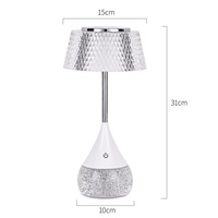 Business HID veilleuse atmosphère paillettes bouteille gradation ombre transparente protection des yeux led lampe de bureau avec abat-jour en cristal