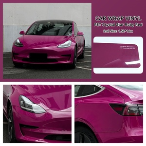 High Glossy PET ECO Friendly Glossy PVC <strong>Vinyl</strong> for Car Body Wrapping Waterproof Scratch-Resistant Film for Automotive Use - Product Image 4