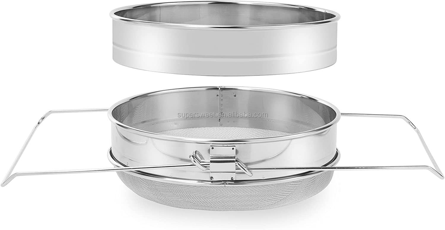 فلتر العسل من الفولاذ المقاوم للصدأ مرشح العسل المزدوج الطبقة للنحل