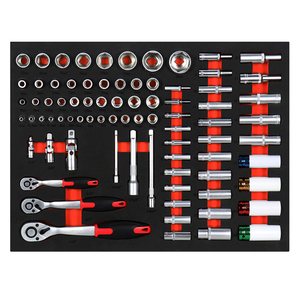 258pcs Heavy Duty Iron Tool Trolley Seven-Drawer Lockable Red Steel for Auto Repair Workshop Customizable OEM Support GL3387-1+D - Product Image 2