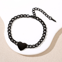 Bracelet chaîne cubaine vierge en acier inoxydable personnalisé Ywyougang, le plus vendu, avec pendentif cœur unisexe, idéal pour anniversaire, bijou simple pour couple, couleur or