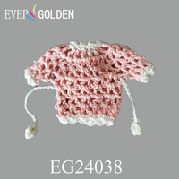 EVER GOLDEN Robes de baptême au crochet simples et miniatures pour bébé, 100% coton, couleurs personnalisables, taille 10x5cm, kits de décoration pour fête et baptême