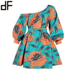 <span class=keywords><strong>Abito</strong></span> Casual da Donna con Stampa Digitale alla Moda, <span class=keywords><strong>Scollo</strong></span> <span class=keywords><strong>a</strong></span> <span class=keywords><strong>Barca</strong></span>, Senza Spalline, Maniche Lunghe, Vestito Tubino con Cintura in Vita - Product Image 6