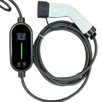 Nouveau chargeur EV portable de type 2 32A 7kW, niveau 2, courant réglable, minuterie, étanche IP65, prise CEE, câble de charge pour voiture à domicile, 5M TPU