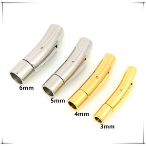 Cierre de broche para pulsera de acero inoxidable de 3 mm, 4 mm, 5 mm, 6 mm, redondo, accesorios para la fabricación de pulseras, accesorios para bricolaje. - Product Image 1