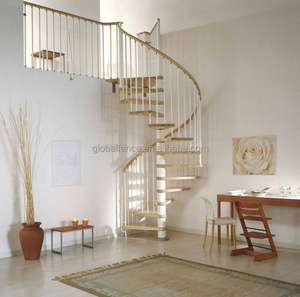 Reilbu phong cách hiện đại xoắn ốc cầu thang thép với điện tráng trong nhà & Ngoài trời lan can cầu thang - Product Image 5