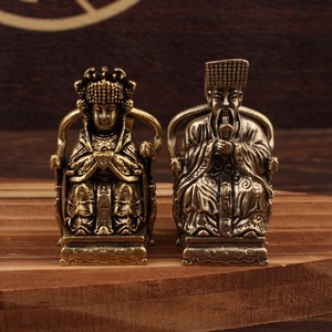 Figurine en laiton de l'empereur et de la mère de jade, sculpture mythologique chinoise pour table, décoration de la maison - Product Image 1