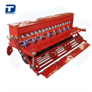 High Efficiency Four Wheel Tractor Mounted Farm Wheat Dry Rice Grass Seed Planter Machine