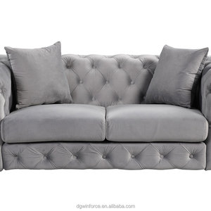 Toptan Nordic mavi kadife Chesterfield kanepe Modern lüks kumaş ev kapitone kanepe <span class=keywords><strong>Set</strong></span> oturma odası mobilya - Product Image 6