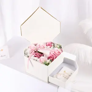 M182 2021 Valentijn Hart Gift Dozen Set Decoratie Handgemaakte Rose Zeep Bloemen Happy Valentine Dag Geschenken Voor Vrouwen Valentines