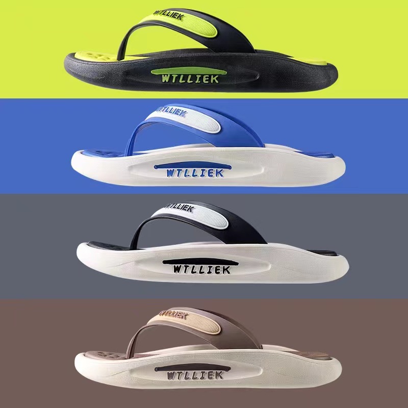 2023 Men's Flip-flops Slippers Non-slip Outdoor Sandals Clamp Slippers Boys Casual Beach Shoes