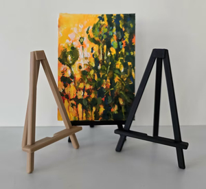 Mini Caballete de Madera Pulida <span class=keywords><strong>para</strong></span> Manualidades - Soporte Multifuncional Personalizable <span class=keywords><strong>para</strong></span> Exhibición de Arte Moderno con Pizarra y Porta Pósteres - Product Image 1