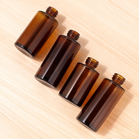 Vente en gros d'usine : flacon compte-gouttes en verre ambré durable de 10, 15 ml et 100 ml pour les soins de la peau, des cheveux et les huiles essentielles