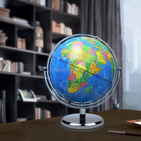 Globe terrestre d'éducation scientifique, taille 30cm Globe mondial Globe arqué avec Base en métal