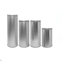 Design minimaliste Vintage Plain Black Tea Tin Coffee Storage Plug Couvercle Metal Black Tea Tins Canister Can