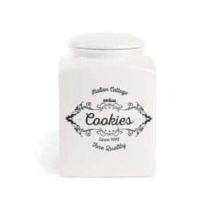 Vaso in Ceramica Bianca di Alta Qualità Excelsa 15x21,5x15 cm per Conservazione - Product Image 1