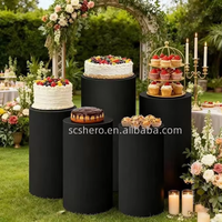 Housses et supports pour cylindres décoratifs multicolores en PU, style moderne, haute qualité, pour la décoration de tables de desserts lors de fêtes, anniversaires et mariages