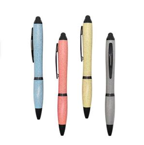 Fournisseur en gros de stylos à bille biodégradables et recyclables personnalisés, stylos écologiques en paille de blé - Product Image 4