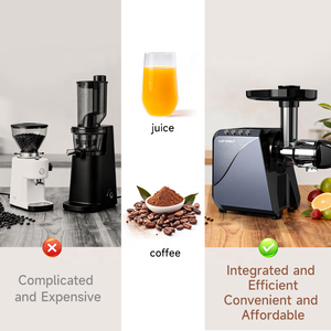 New 2in1 Horizontal <b>Machine</b> Juicer Extractor Squeezer <b>Machine</b> Coffee Fruit Vegetable Juicer - Product Image 2