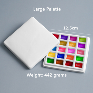 <span class=keywords><strong>Palette</strong></span> <span class=keywords><strong>de</strong></span> <span class=keywords><strong>peinture</strong></span> carrée en céramique avec couvercle, plateau <span class=keywords><strong>de</strong></span> mélange à 12/20 compartiments, pour aquarelle, gouache, encre, acrylique, matériel artistique, <span class=keywords><strong>facile</strong></span> à nettoyer - Product Image 6