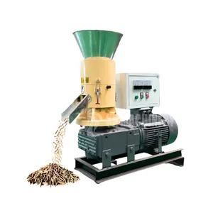 Small Flat Die Pellet Machine for Pecan Hazelnut Shells Olive Stone Biomass Processing for Home and Farm
