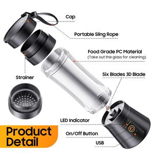 <span class=keywords><strong>Licuadora</strong></span> Portátil Eléctrica de Plástico de 380 ml, <span class=keywords><strong>Mini</strong></span> <span class=keywords><strong>Licuadora</strong></span> Recargable por USB para Uso Doméstico - Product Image 2