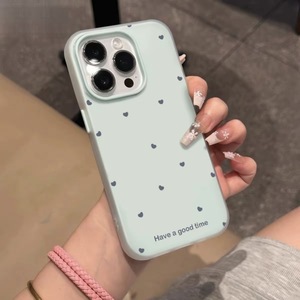 Suitable for iPhone 16/17, minimalist niche heart 2-in-1 jelly hole-proof shockproof phone case - Product Image 4