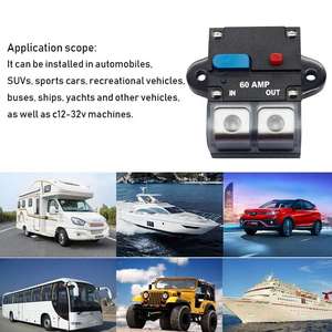 <span class=keywords><strong>12V</strong></span> 48V DC водонепроницаемый АУДИО ВЫКЛЮЧАТЕЛЬ пластиковый ручной сброс 60 <span class=keywords><strong>Amp</strong></span> и 50 <span class=keywords><strong>Amp</strong></span> предохранитель для автомобилей и лодок - Product Image 6