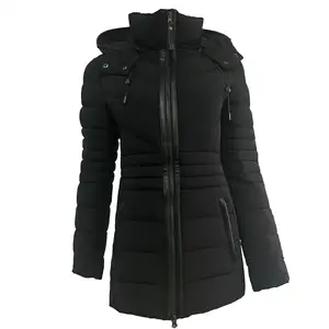 Removeable Hooded Ladies Jacket Winter Down Jacket Goose Women's Down Coats