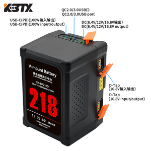 Batterie V-Mount V-Lock pour appareil photo <span class=keywords><strong>Sony</strong></span> BP-218 216Wh avec sortie USB-C PD 100W et D-Tap pour appareils photo, éclairages photo et moniteurs - Product Image 4
