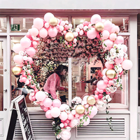Arche de colonne de ballons avec base en forme de cœur, kit de présentation pour décoration de fond de fête de mariage ou d'anniversaire