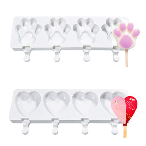 Fábrica Por Atacado Dos Desenhos Animados Sílica Gel Sorvete DIY Molde Silicone Picolé Molde - Product Image 3