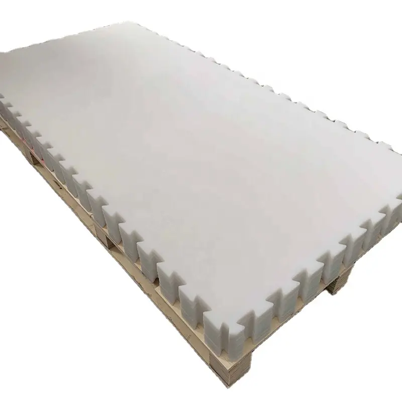 Piso de material UHMWPE para pista de patinação no gelo, superfície lisa e resistente ao desgaste, aceita pacote personalizado de caixa de madeira compensada