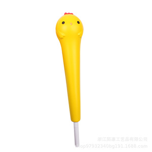 Cartoon Yellow Chicken Pen Topper PU Foam Slow <b>Rebound</b> Writing Aid Grip Gift - Product Image 2