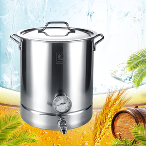 Нержавеющая сталь 32 л для хранения пива Бар для вечеринок, кейтеринга, заварочный чайник для домашнего пивоварения с манометром - Product Image 5