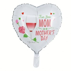 18 Inch Spanish and English Mother Day Heart and Square Foil <b>Balloons</b> for Mom Party <b>Decorations</b> and Holiday Promotions - Product Image 3