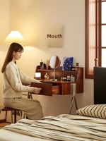 Table de maquillage multifonctionnelle en bois massif de style rétro médiéval, idéale pour petite chambre, hôtel, appartement – Populaire en ligne