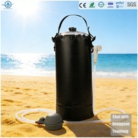 Sac à eau Yuanfeng, nouveau, noir et gris, imperméable, portable, en bâche PVC, sac de douche sec pour le camping en plein air, les voyages