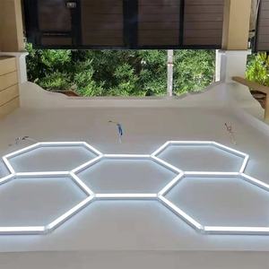 カーショップとガレージ用に導かれた六角形の車の詳細ワークショップライト6500Kハニカムライトは六角形の作業ガレージライトを導きました - Product Image 1