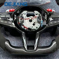 Volant de voiture en fibre de carbone CS pour BMW G20 G21 G22 G26 G30 G11 G12 G31 G32 G38 M3 M4 M5 M6 en faux daim avec LED de haute qualité