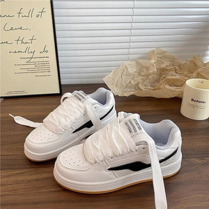 Zapatos Deportivos Casuales de Verano para Mujer, Color Azul Claro, con Cordones, Estilo Coreano, Suela Gruesa Antideslizante de Microfibra - Product Image 5