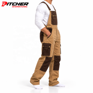 Overoles de Mezclilla al por Mayor, Overoles de Mezclilla Lavada con Bolsillos Utilitarios para Hombre, Suministro de Marca Privada para Minoristas de Moda - Product Image 2