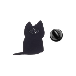 Spilla smaltata Black Cat Void Loading, spilla girevole a forma di cartone animato, distintivo da bavero, gioielli divertenti a forma di animale, vendita all'ingrosso - Product Image 5