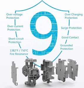 4 cách điện Cube mở rộng dải, <span class=keywords><strong>3</strong></span> USB <span class=keywords><strong>Power</strong></span> Cube ổ cắm với bảo vệ quá tải, <span class=keywords><strong>Power</strong></span> Cube Strips - Product Image 4