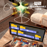Drone éducatif Dwi Dowellin |   Drone éducatif programmable avec flux optique |   Drone STEM d'intérieur pour l'apprentissage du codage et du vol